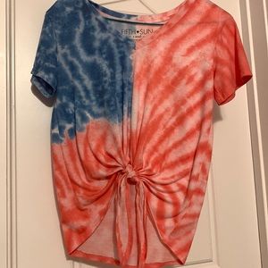 American Flag Tie dye shirt